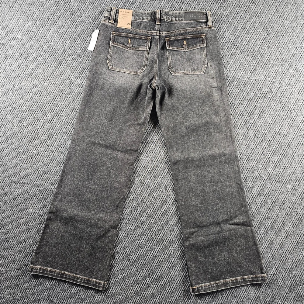 PacSun Charlie Baggy Boot Jeans Faded Black Low Rise Size 28 Pacific Sunwear NEW - Picture 2 of 12